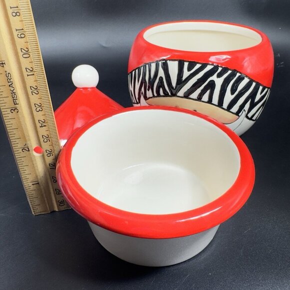 Heartfelt Kitchen Creations Wild About Santa Goody Jar Ceramic Canister 3 Piece - Picture 5 of 16
